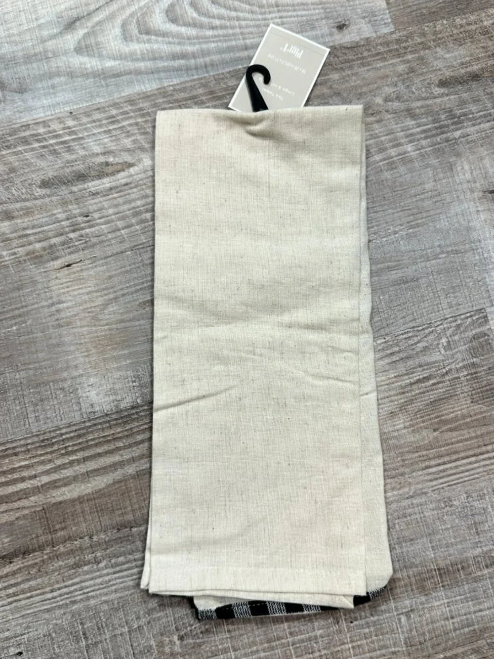 NWT Pier 1 Embroidered Tea Towel Check Trim Bunny Yellow Truck Flowers For Sale